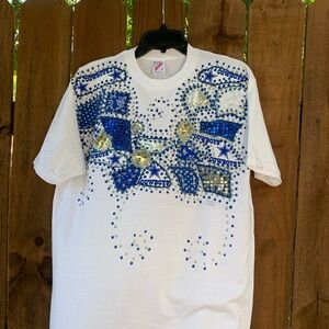 90s Vintage NFL Cowboys Grandma T-shirt size Large by Jerzees.